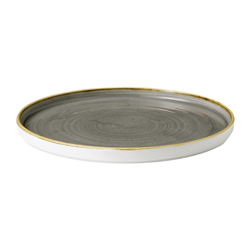 Assiettes avec rebord Stonecast Peppercorn Grey 210mm (Lot de 6) - Churchill