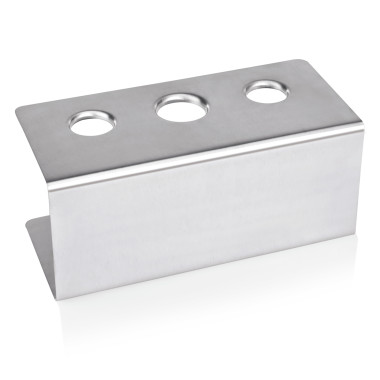 Acier inox chrome-nickel Présentoir à cornets de glace avec 3 trous 20 x 9,5 x 8,5 cm inox professionnel - Was Germany  au meill