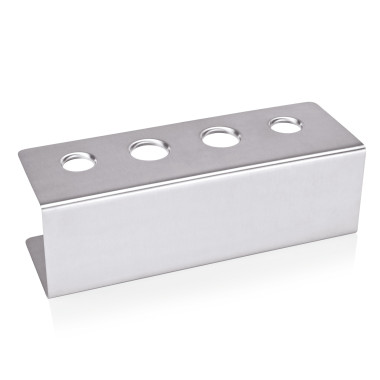 Acier inox chrome-nickel Présentoir à cornets de glace avec 4 trous 27,5 x 9,5 x 8,5 cm inox professionnel - Was Germany  au mei