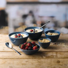 Bols à soupe peu profonds Super Vitrified Nourish Oslo Blue 200ml (Lot de 12) - Churchill