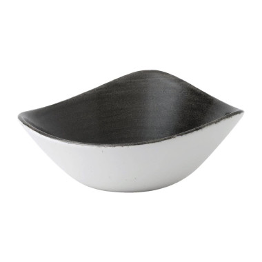 Bols triangulaires Stonecast Patina Lotus Iron Black 178mm (Lot de 12) - Churchill