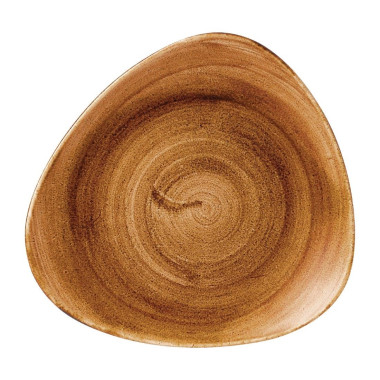 Assiettes triangulaires Stonecast Patina Lotus Vintage Copper 254mm (Lot de 12) - Churchill