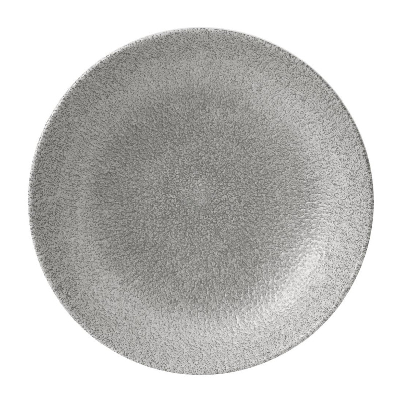 Assiettes coupes rondes Raku Evolve Jasper Grey 248mm (Lot de 12) - Churchill