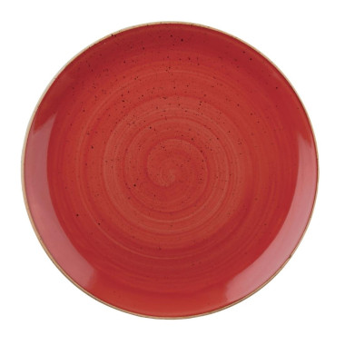 Assiettes rondes Stonecast Berry Red Evolve 323mm (Lot de 6) - Churchill