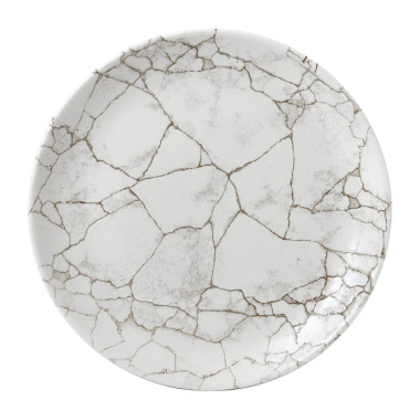 Assiettes rondes Studio Prints Kintsugi Agate Grey 288mm (Lot de 12) - Churchill