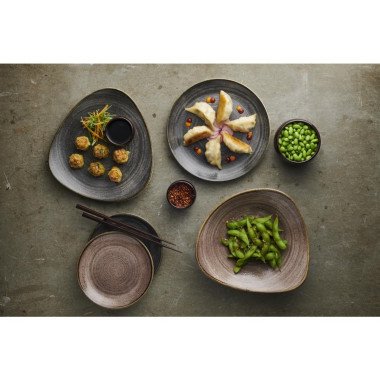Assiettes rondes Stonecast Raw Evolve Black 260mm (Lot de 12) - Churchill