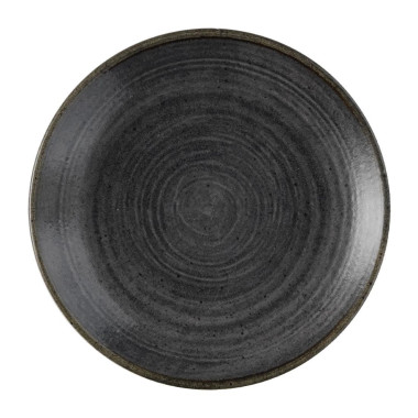 Assiettes rondes Stonecast Raw Evolve Black 165mm (Lot de 12) - Churchill