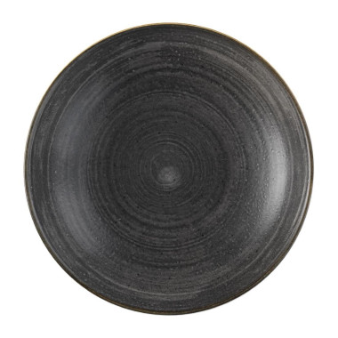 Assiettes coupes rondes Stonecast Raw Evolve Black 248mm (Lot de 12) - Churchill