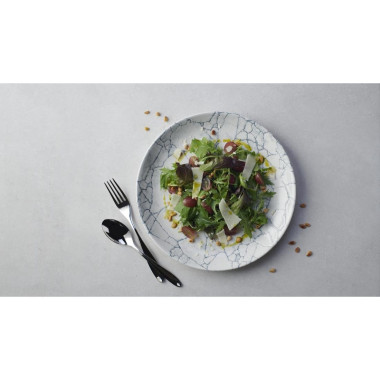 Assiettes rondes Studio Prints Kintsugi Pearl Evolve Grey 260mm (Lot de 12) - Churchill