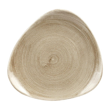 Assiettes triangulaires Stonecast Patina Antique Taupe 190mm (Lot de 12) - Churchill
