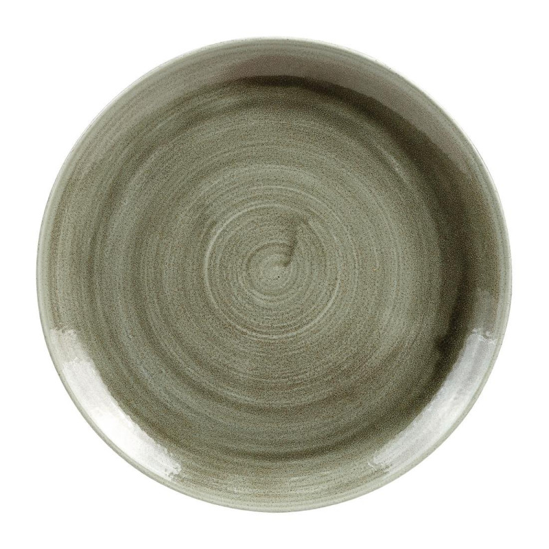 Assiettes rondes Stonecast Patina Antique Green 260mm (Lot de 12) - Churchill