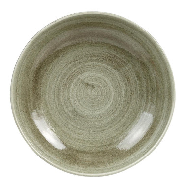 Assiettes coupes rondes Stonecast Patina Antique Green 182mm (Lot de 12) - Churchill