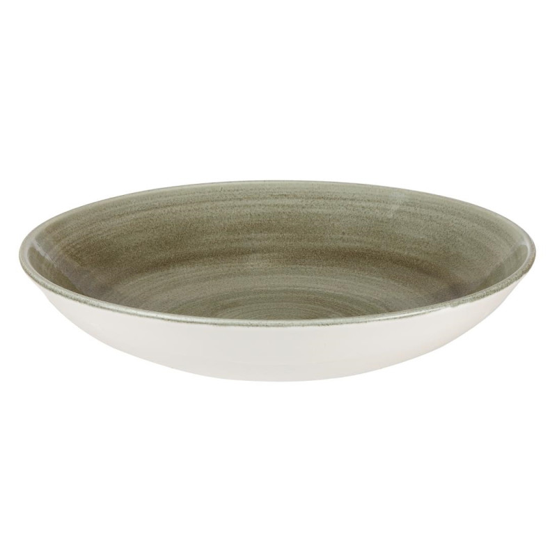 Assiettes coupes rondes Stonecast Patina Antique Green 182mm (Lot de 12) - Churchill