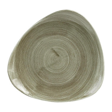 Assiettes triangulaires Stonecast Patina Antique Green 229mm (Lot de 12) - Churchill