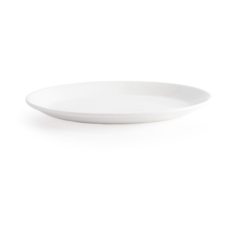 Plateaux ovales blancs Whiteware 305mm (lot de 12) - Churchill
