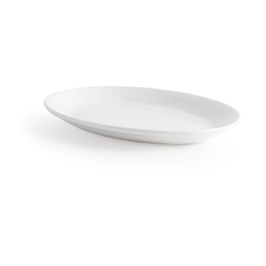 Plateaux ovales blancs Whiteware 305mm (lot de 12) - Churchill