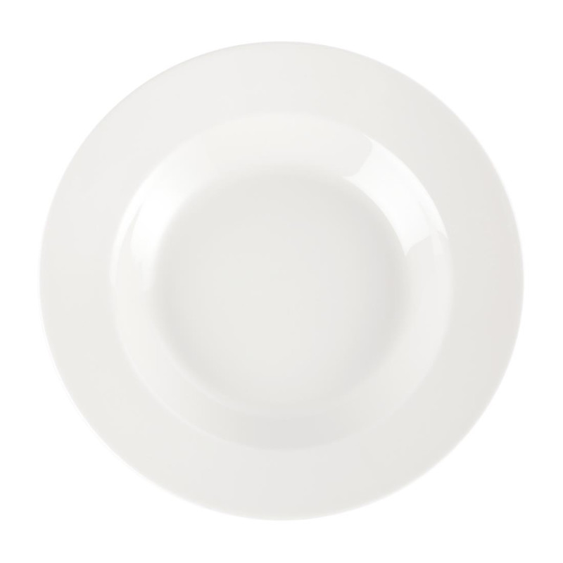 Assiette à pâtes blanche (Lot de 12) - Churchill