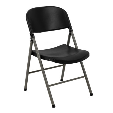 Chaises pliantes noires et grises (Lot de 2) - Bolero