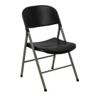 Chaises pliantes noires et grises (Lot de 2) - Bolero