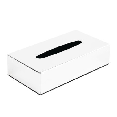 Boîte à mouchoirs rectangulaire chrome brillant - Bolero