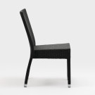 Chaises en rotin PE anthracite (Lot de 4) - Bolero