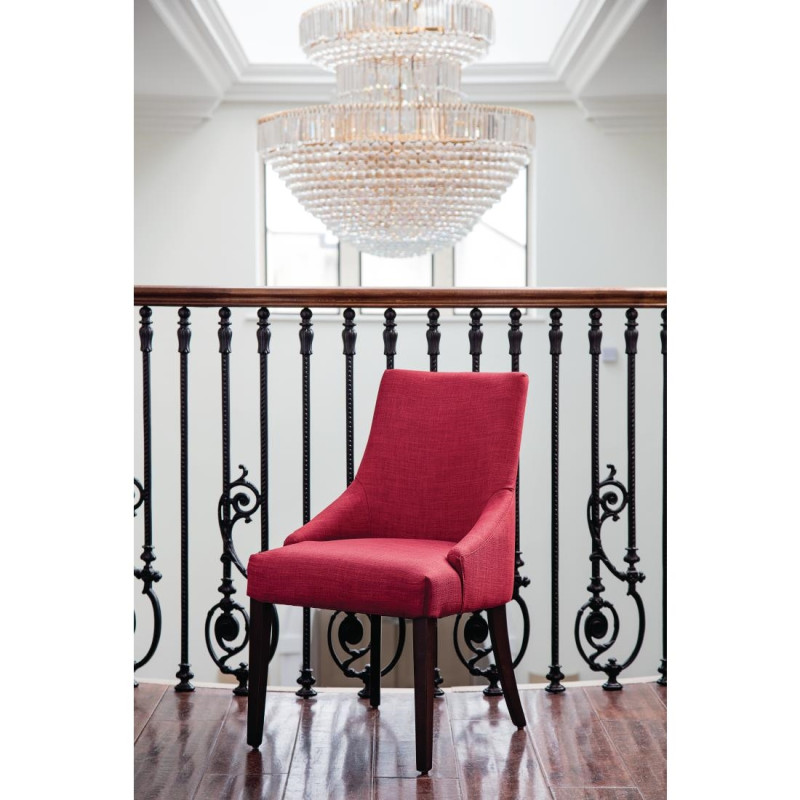 Chaises de restauration Finesse rouge foncé (lot de 2) - Bolero