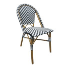 Chaises style parisien en rotin PE noires (lot de 2) - Bolero