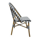 Chaises style parisien en rotin PE noires (lot de 2) - Bolero