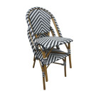 Chaises style parisien en rotin PE noires (lot de 2) - Bolero