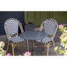 Chaises style parisien en rotin PE noires (lot de 2) - Bolero