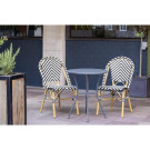 Chaises style parisien en rotin PE noires (lot de 2) - Bolero