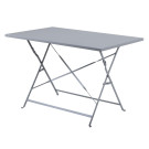 Table de terrasse pliable grise 1100 x 700mm - Bolero