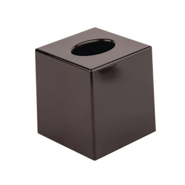 Boîte à mouchoirs carrée noire - Bolero
