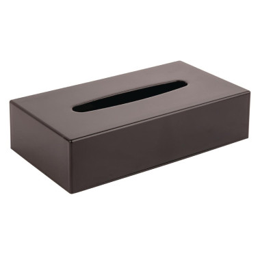 Boîte à mouchoirs rectangulaire noire - Bolero