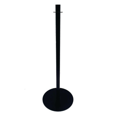 Poteau d'accueil noir tête plate - Bolero