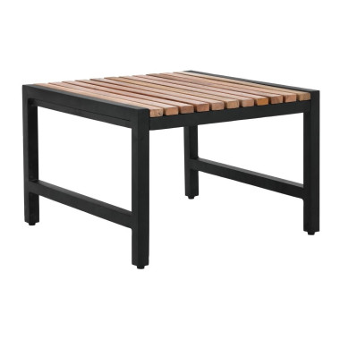 Tabourets de bar bas en acier et acacia (lot de 4) - Bolero