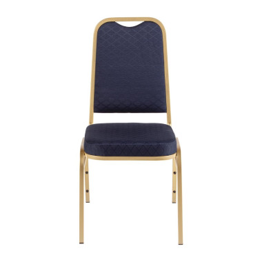 Chaises de banquet à dossier carré bleues (Lot de 4) - Bolero