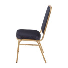 Chaises de banquet à dossier carré bleues (Lot de 4) - Bolero