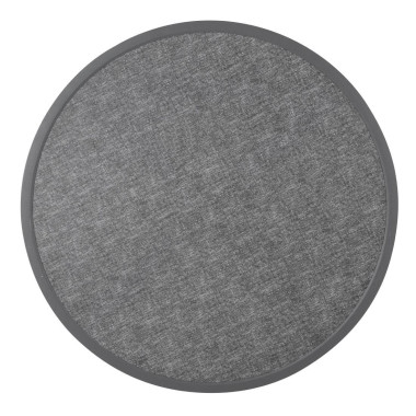Plateau de table extérieur rond en verre trempé noir brossé bord gris 580mm - Bolero