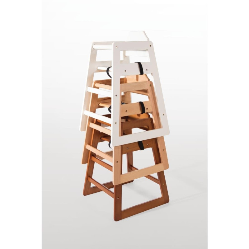 Chaise haute en bois blanche - Bolero