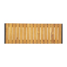 Bancs en acier et acacia 100 cm (lot de 2) - Bolero