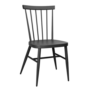 Chaises en aluminium Windsor noires (lot de 4) - Bolero