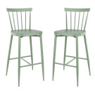 Tabourets hauts en aluminium Windsor verts (lot de 2) - Bolero