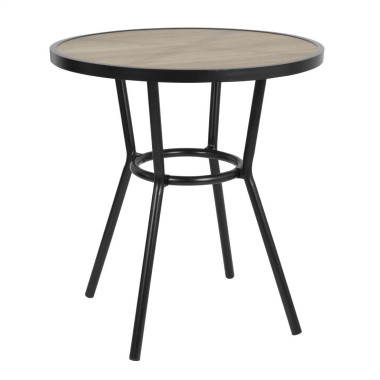 Table ronde d'extérieur Marston noire 700mm - Bolero