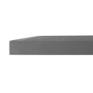 Plateau de table extérieur carré en verre trempé noir brossé bord gris 700 mm - Bolero