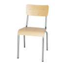 Chaises avec assise et dossier en bois Cantina galvanisées (lot de 4) - Bolero