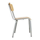 Chaises avec assise et dossier en bois Cantina galvanisées (lot de 4) - Bolero