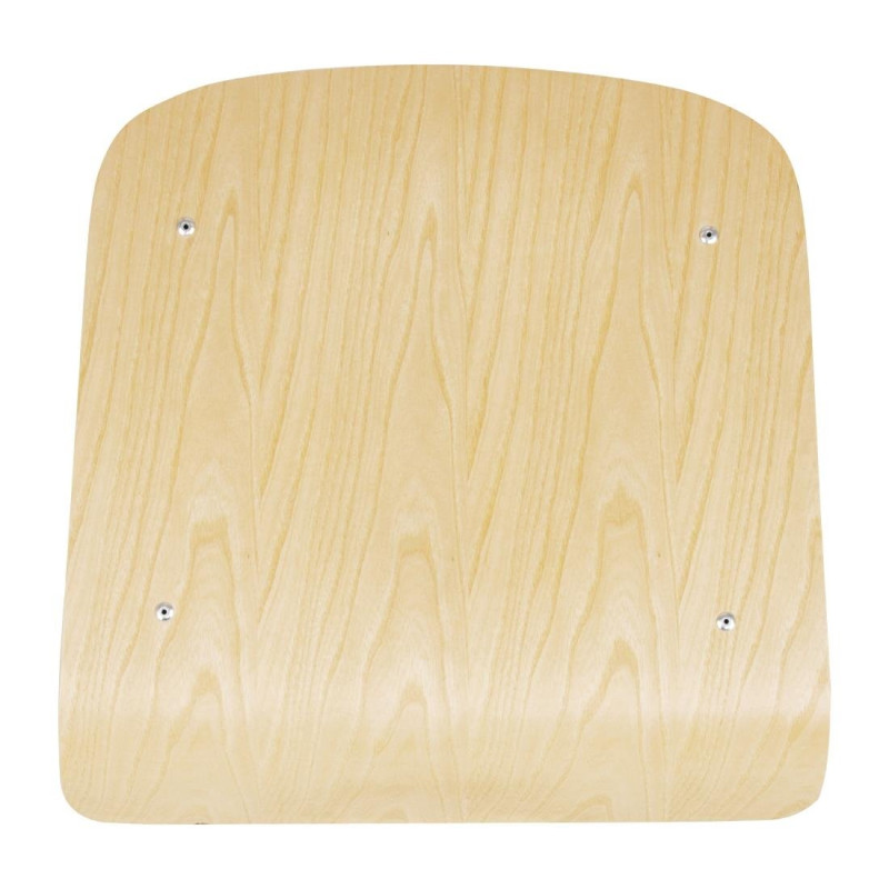 Chaises avec assise et dossier en bois Cantina galvanisées (lot de 4) - Bolero