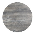 Plateau de table rond pré-percé en mélamine gris 600 mm - Bolero