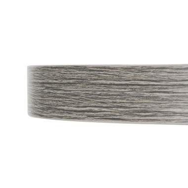 Plateau de table rond pré-percé en mélamine gris 600 mm - Bolero
